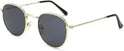 [SRGDRR] Classic Round Sunglasses Woman Fashion Metal Mirror Sun Glasses Retro Small Frame
