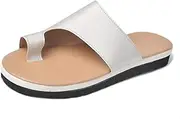 [MDERTEC] Orthopedic Corrector Thick Bottom Sandal Women,Open Toe Valgus SlippersOrthopedic Corrector Thick Bottom Sandal for Big Toe Bone Correction Light Weight Flip-Flop Slippers Wedge Sandals (Silver 36)