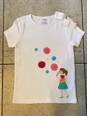 NEW Gymboree Girls 8 Blowing Bubbles Applique Gem Short Sleeve Top Tee NWT