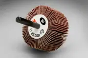 3M Flap Wheel 244D, Type 83, 2 in x 1 in x 1/4 in, 80 Grit X-Weight, 10 per Case