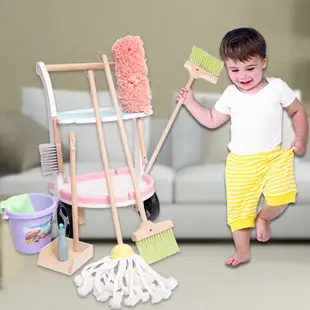 兒童玩具 掃把簸箕清潔清掃套裝玩具 男女孩過家家 益智玩具 早教木製玩具
