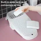 Washboard Clothes Washing Board Portable Hand with Drainage Holes Soap Holder