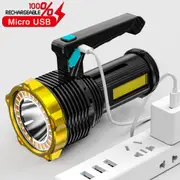 Super Bright Led Flashlight Sidelight Waterproof Torch Usb Rechargeable Led Lamp