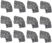 CAXUSD Sturdy Resin Craft Mini Stone Steps 12 Pieces Garden Pathway Stairs for Grey