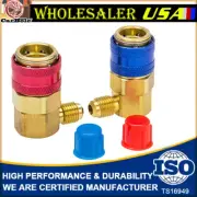 Car AC A/C Manifold Gauge Conversion High&Low Angle Quick Adapter ACME Kit