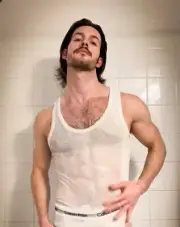 [B136] Male Model Showing Off Body To Viewer Fine Art Hunky Physique