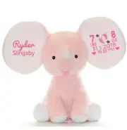 Personalized embroidered Elephant plush