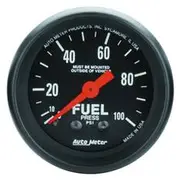 Autometer Z-Series Fuel Pressure Gauge Mechanical -4An Male - 0 - 100 PSI, 2 1/16 Inch, AU2612