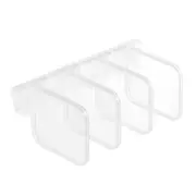 5Set Refrigerator Classification Partition Drawer Storage Finishing Shelf Shelf Plastic Baffle Transparent Belt Fixing Buckle 4 Pack