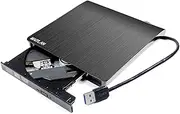 USB 3.0 Portable External 8X DVD CD Burner, for Windows 10 8 7 XP Vista Mac Book Pro Laptops & Desktops Computer PC, Dual Layer DVD+-RW DL DVD-RAM CD-RW Writer, Pop-up Optical Drive Black New