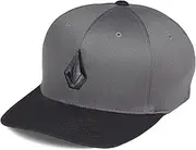 [Volcom] Men's Full Stone Flexfit Stretch Hat, Asphalt Black - New, Large