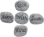 BESPORTBLE Aquarium-Safe Resin Stones Set 5 Pack Mini Bonsai Landscaping Rocks Decorative Pebbles Flowerpot Gravel Non-Toxic for Aquarium Decor