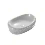 600*390*135mm Infinity Oval Gloss White/Matt White/Matt Black Ceramic Above Counter Basin