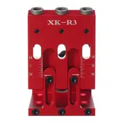 Xk-R3 3 Holes Woodworking 9Mm Self Clamp Pocket Hole Jig System Drill Guide Drill Bit Screwdriver And Screws Red
