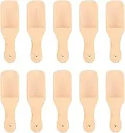 10Pcs Bath Salt Spoons Sturdy Beech Smoothing Light Widely Used Wooden Scoop for Bathing Tea Leaves