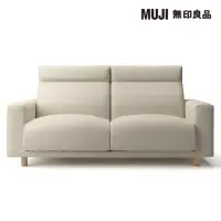 在飛比找momo購物網優惠-【MUJI 無印良品】沙發本體/2.5人座/羽毛獨立筒/高椅