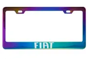 Neo Chrome License Plate Frame For Fiat