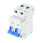 1Pcs Miniature Circuit Breaker 2P 16A DC 500V M80DC DIN Rail Mount Blue