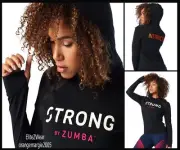 Zumba STRONG INSTRUCTOR Pull-Over Hoodie Jacket Jumper Cardigan EliteZW S M L XL