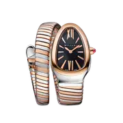 Bulgari Serpenti Tubogas Rose Gold & Stainless Steel Black Dial 102123
