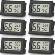 6-Pack Mini Digital Thermometer Hygrometer, Indoor Humidity Monitor,