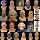 Bald Old Man Wrinkle Mask Latex Halloween Party Cosplay Disguise Face Mask Props