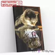 Paint By Numbers Kit Cat Animal Painting Oil Art Wall Canvas Framed Beginner DIY