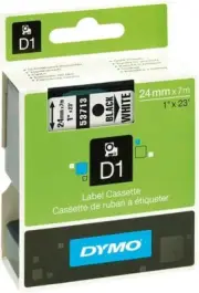 Dymo D1 Standard (24mm) Label Tape Gloss Tape (Black on White) for Dymo LabelPoi