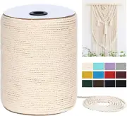 Macrame Cord 3Mm X 328Yards(984Feet), Natural Cotton Macrame Rope - 3 Strands Tw