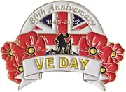 [Levviye] 2025 VE Day Pin Badge Brooch 80th Anniversary Lest We Forget Red Poppy Union Jack Flag Pin Badge Brooch Decorations Veteran Gifts Memorabilia, standard, Metal