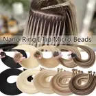 1G/S NANO RING Russian Remy100% Human Hair Extensions Loop Micro Beads 24" Thick