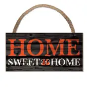NFL Cincinnati Bengals Home Sweet Wood Sign Wooden Wall Decoration Decor