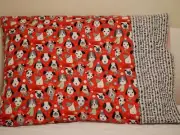 Handmade Standard Size Pillowcase Set: Santa Paws Puppies
