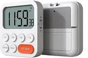 Xunweiad Digital LCD Display Kitchen Countdown Timer Clock for Cooking Loud Alarm Timer Switch for Kitchen Room Bathroom