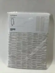 NWT IKEA Kloveralm Panels 1 Pair 57" x 98" White Beige Light Filtering Curtains