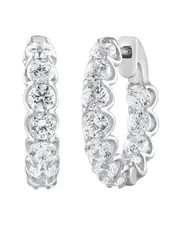 14K 3.52 ct. tw. Lab-Grown Diamond Hoops
