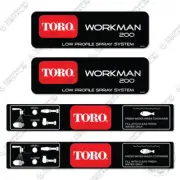 Fits Toro Workman 200 Decal Kit Spray System - 7 YEAR OUTDOOR 3M VINYL!