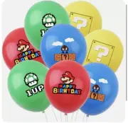 Super Mario Balloons 12 ps 12" Latex Happy Birthday Party Fun KIDS DECOR AU