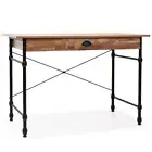 Computer Desk With Drawer Industrial Style Home Workstation Writing Study Table