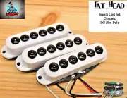 G.M. Fat Head SSS SET (Neck, Middle(RWRP)bridge) INVADER STYLE White