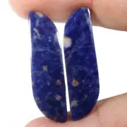 26.60 Cts Essential Blue Sodalite Pair Matched Fancy Cabochon Loose Gemstone L03