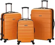 [Rockland] Melbourne Hardside Expandable Spinner Wheel Luggage, Orange, 3 Piece (20"/24"/28"), Melbourne Hardside Expandable Spinner Wheel Luggage
