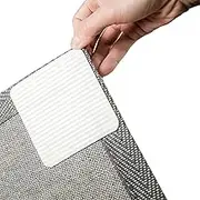 Rug Pad Gripper, 4 Pcs Rug Grippers “Vacuum TECH” Anti Curling Non Slip Reusable Rug Pad, Washable Rug Tape for Carpets, Floor Mats, Hardwood Floors, Tile Floors, Wall