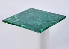 Malachite Coffee Center Table with Green Square Top Handcrafted Inlaid Art Decor