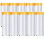Painters Plastic With Tape, Pre-Taped Masking Film, 10 Rolls Automotive Best ...
