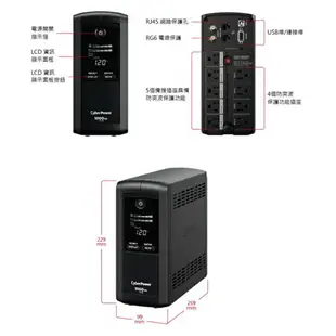 富田資訊 CyberPower CP1000AVRLCDA 1000VA UPS在線互動式不斷電系統