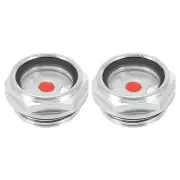 2 Pack Air Compressor Oil Sight Glass, M33x2 Male Thread with O-ring