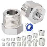 304 Stainles Steel Reducer Bushing BSP M/F, 1/8"-1/2" Pipe Fittings