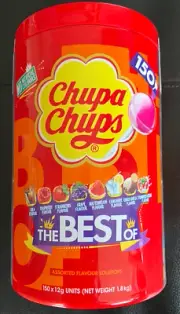 NEW Chupa Chups 150 Lollipops Bulk Lollies Jar Assorted Flavours FREE AU POST