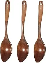 HAKIDZEL Elegant Wooden Mixing Spoons Long Handle Soup Spoon Eating Utensils for Travel